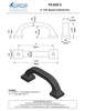 Bronze 3" CC Modern Curve Cabinet Handle Pull