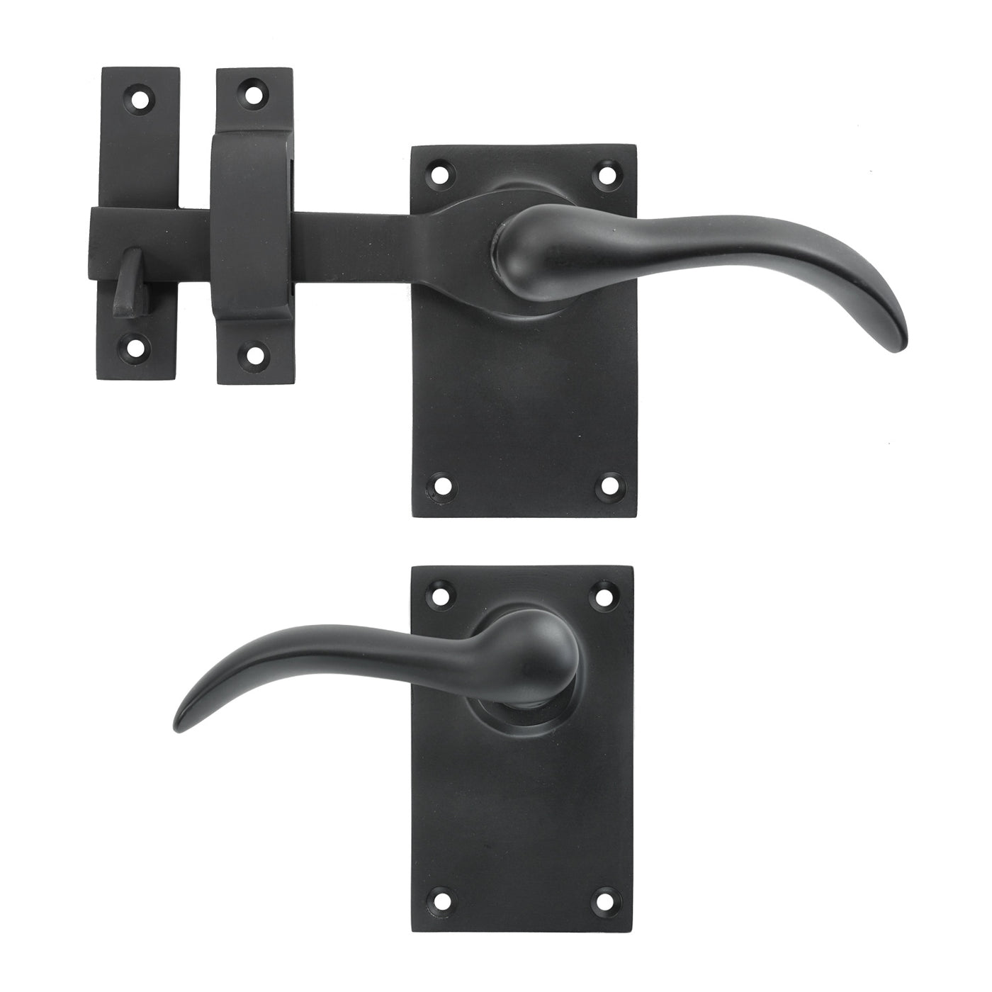 Bronze Square Lever Latch Set - Right or Left Handed