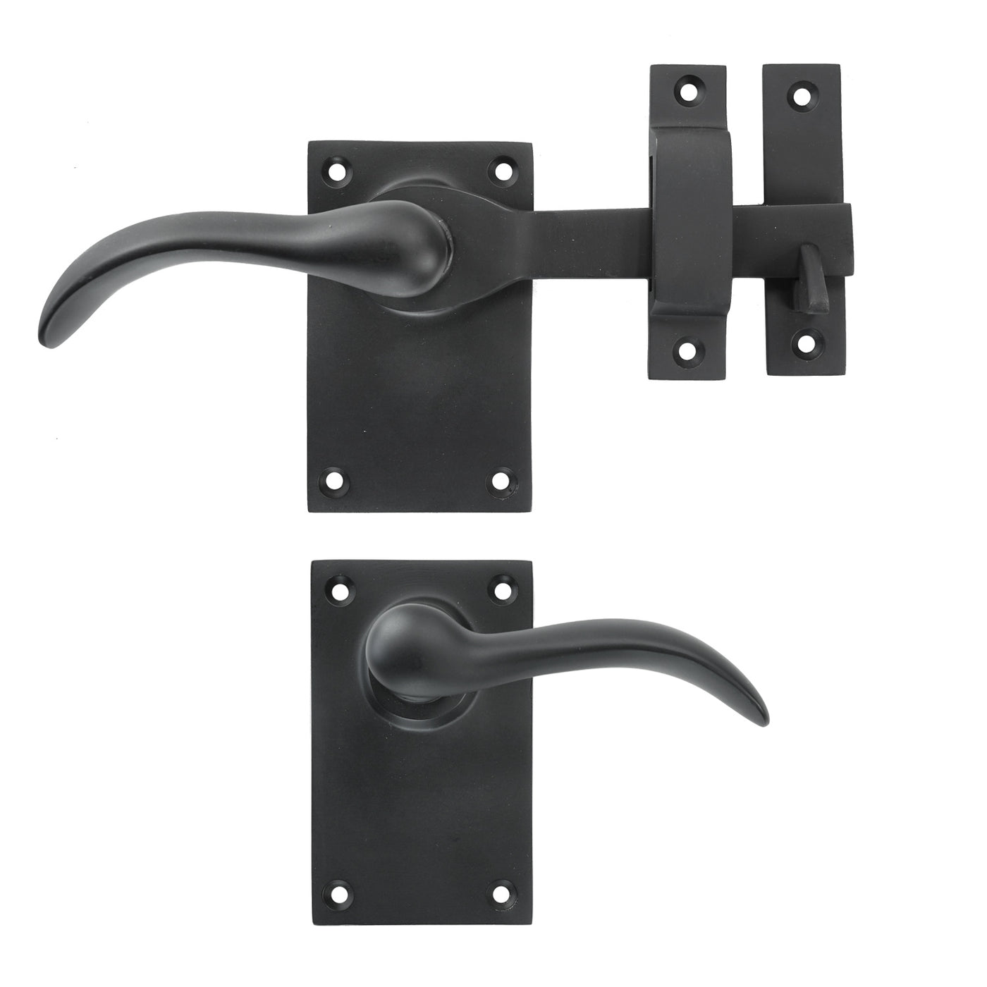 Bronze Square Lever Latch Set - Right or Left Handed