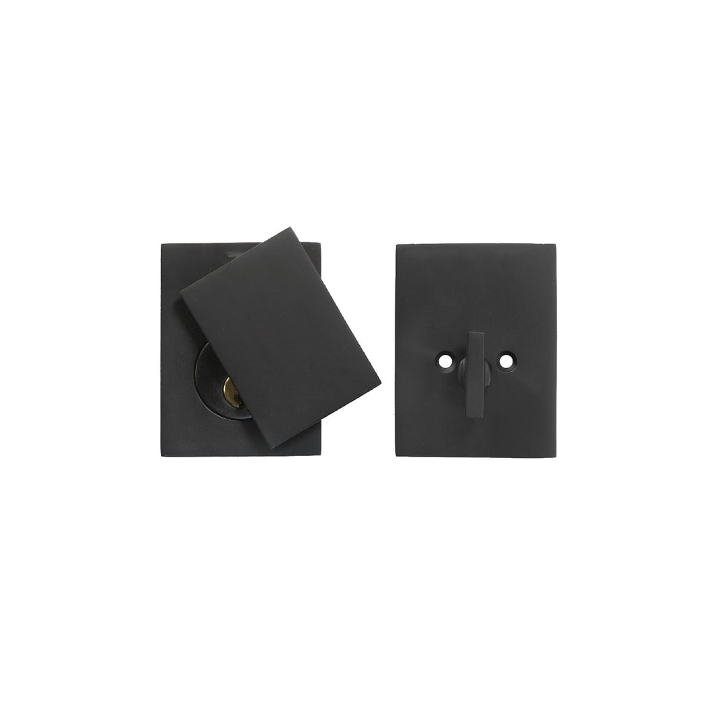 Bronze Square Deadbolt with T-Turn - Single Cylinder